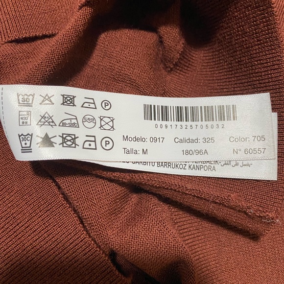 MASSIMO DUTTI MERINO Wool Mock Turtleneck Jersey M Men Warm Sweater - Picture 11 of 15